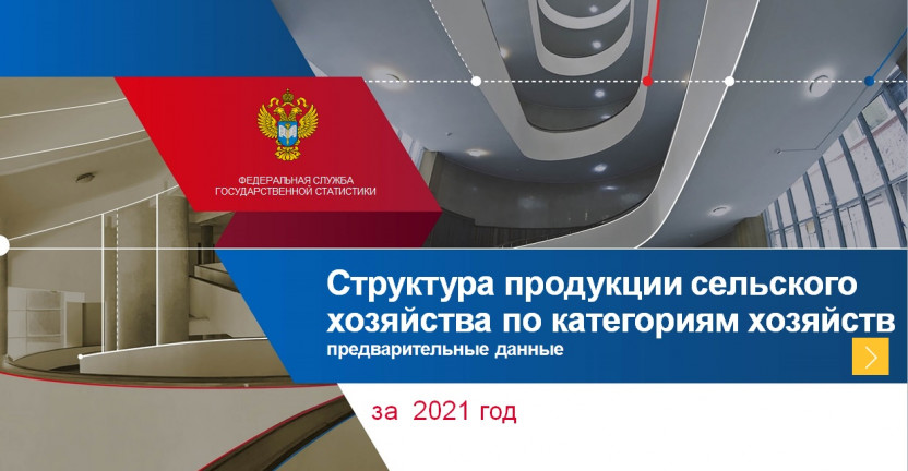 Структура продукции сельского хозяйства по категориям хозяйств (предварительные данные) за 2021 год